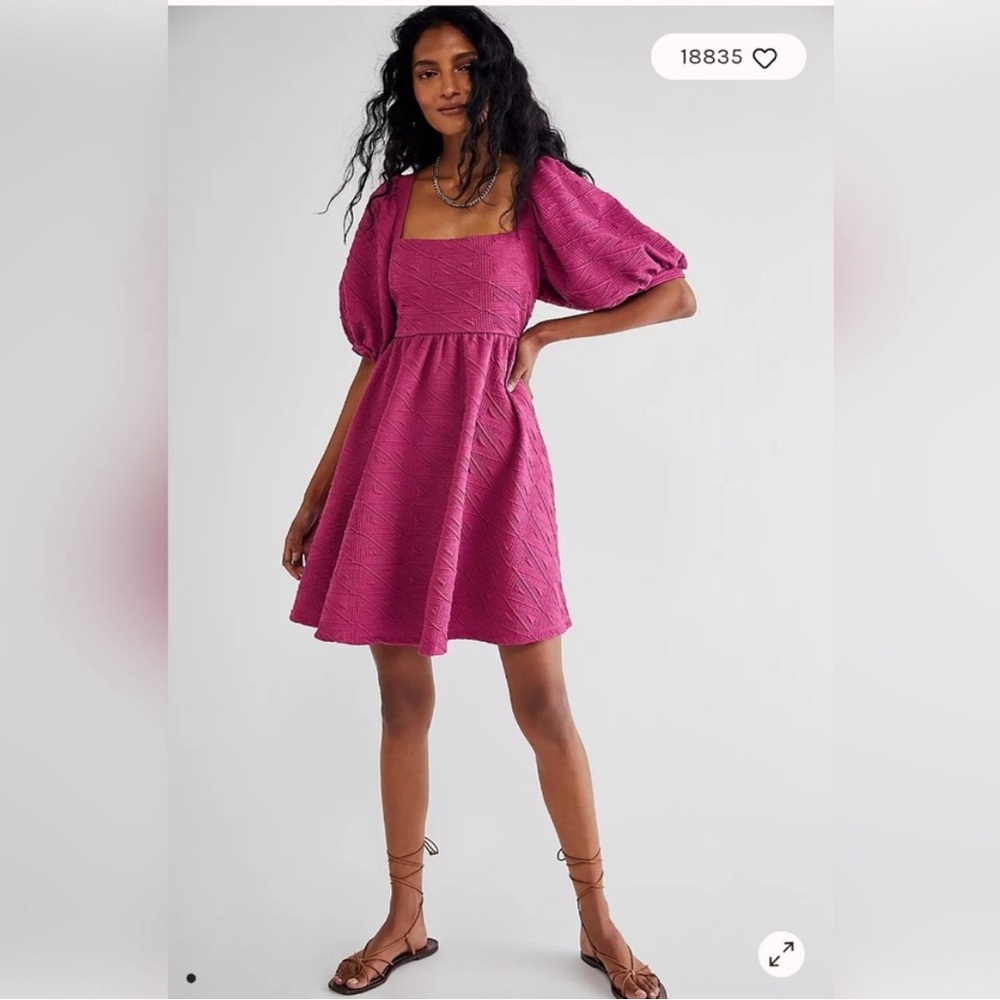 Free People Lily Violet Mini Dress in‎ Plum/Prune.